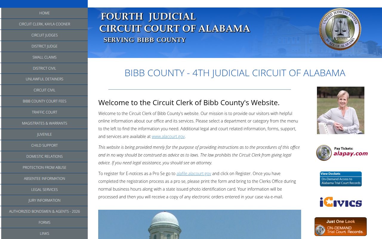 Bibb County Circuit Court for bench warrant records