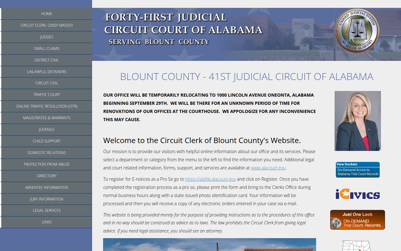Blount County Circuit Court for bench warrant records