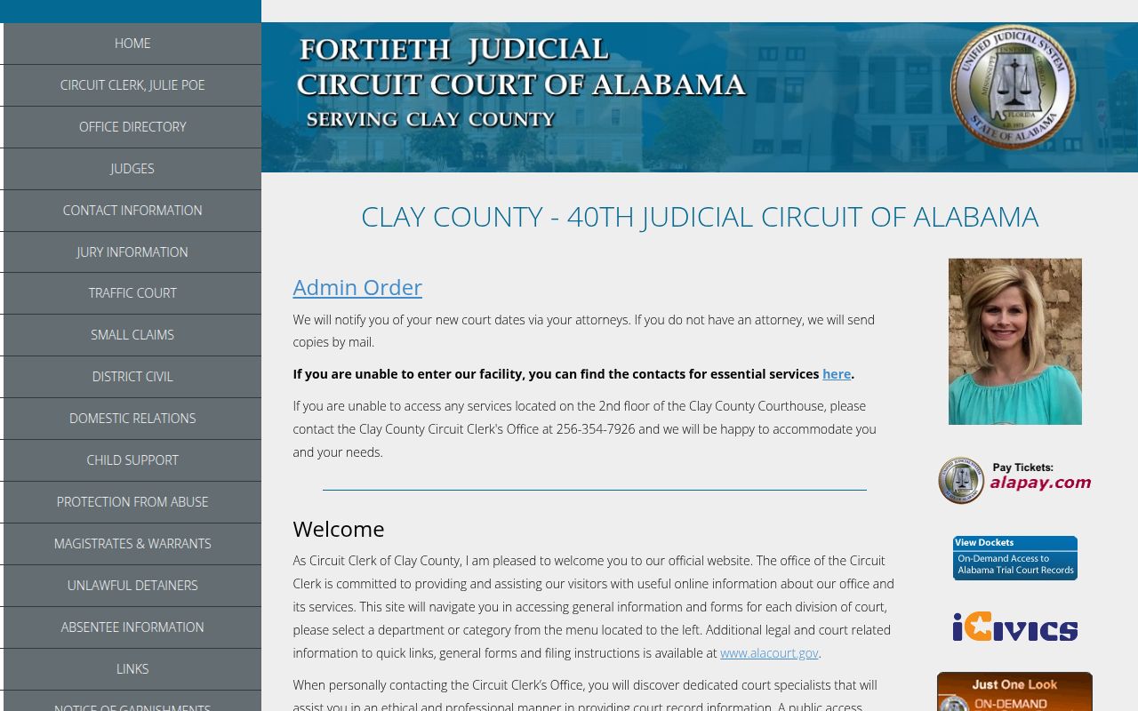 Clay County Circuit Court for bench warrant records